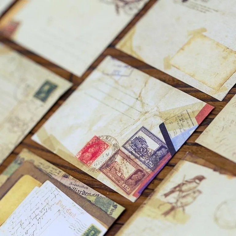 Pack of 12 Mini Retro Envelopes